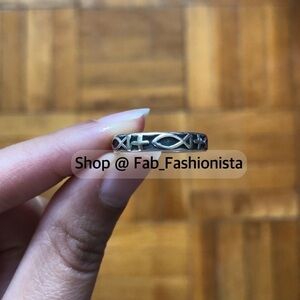 James Avery Ichthus cross ring retired rare size 6.75